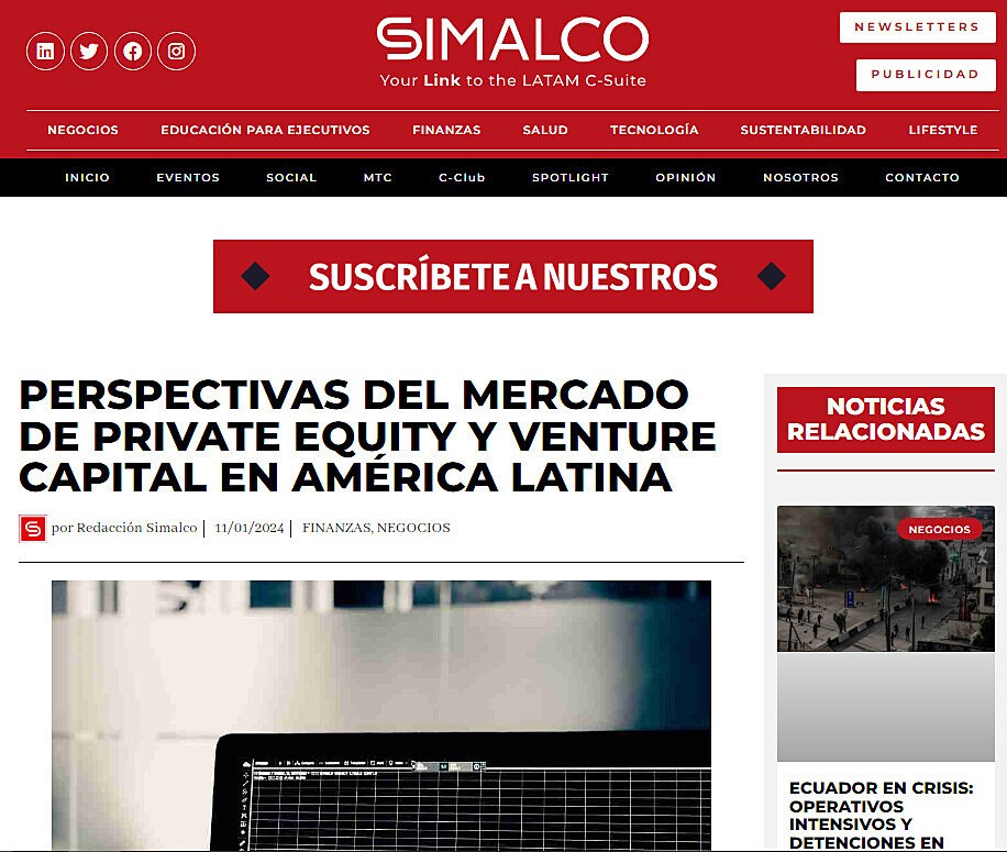 Perspectivas del mercado de Private Equity y Venture Capital en Amrica Latina